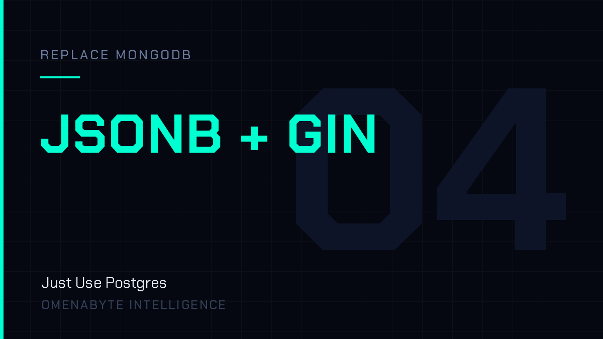 Replace MongoDB — jsonb column with a GIN index