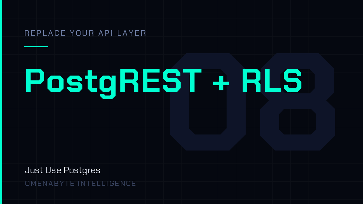 Replace your hand-built API layer — PostgREST with Row-Level Security